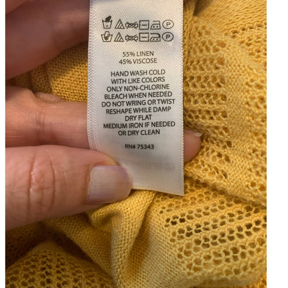 Rachel Zoe yellow v neck sweater size Small - Picture 11 of 11
